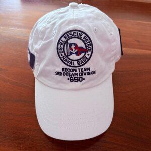 POLO RALPH LAUREN 1 OF 1 USRL OCEAN DIVISION RESCUE NAME TAPE NAUTICAL CAP NWT